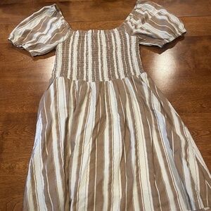 Brown Striped Dress